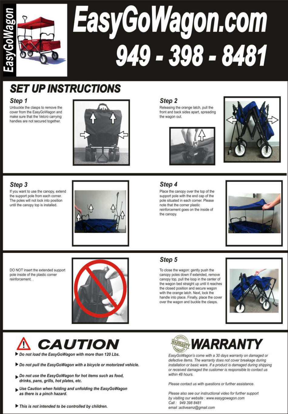 Easygowagon set up instructions